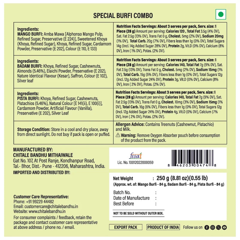 Special Burfi Combo